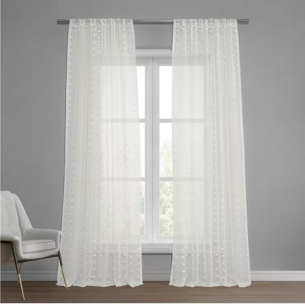 Exclusive fabrics faux linen sheer curtains
